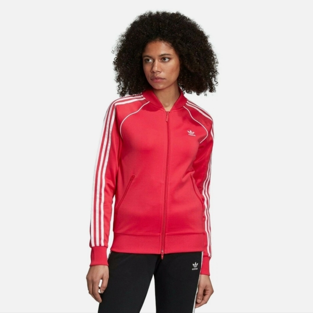 Adidas Originals Track Jacket Three-Stripe Pink Size M